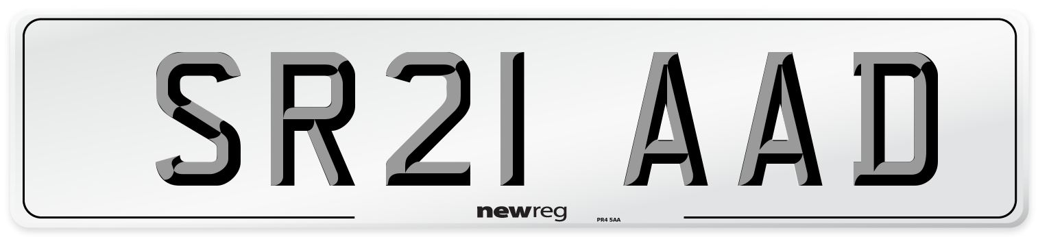SR21 AAD Number Plate from New Reg